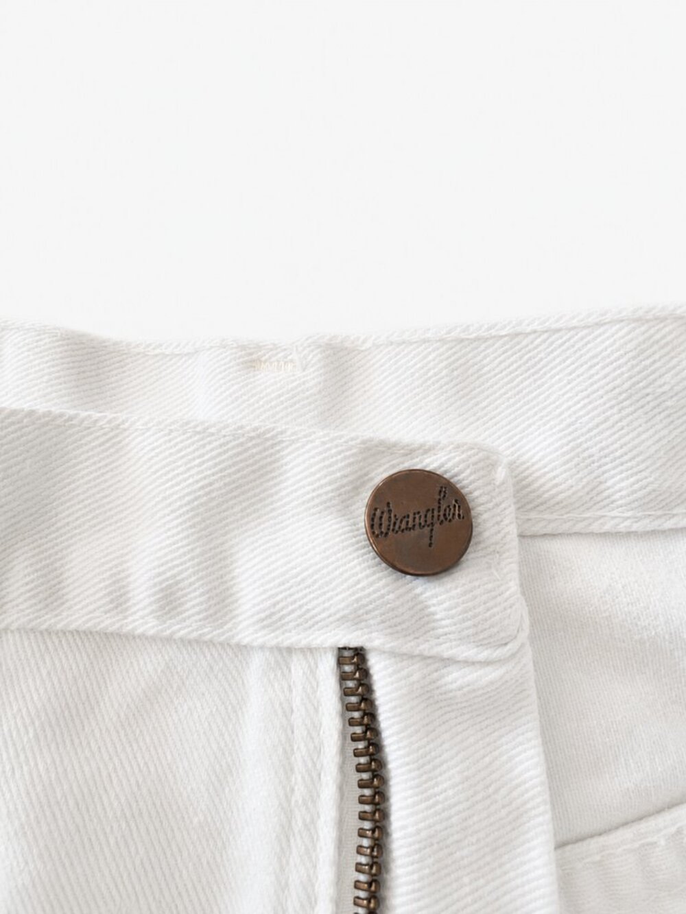 Vintage 70s Wrangler White Straight Leg Jeans 28x29 - Picture 3 of 11